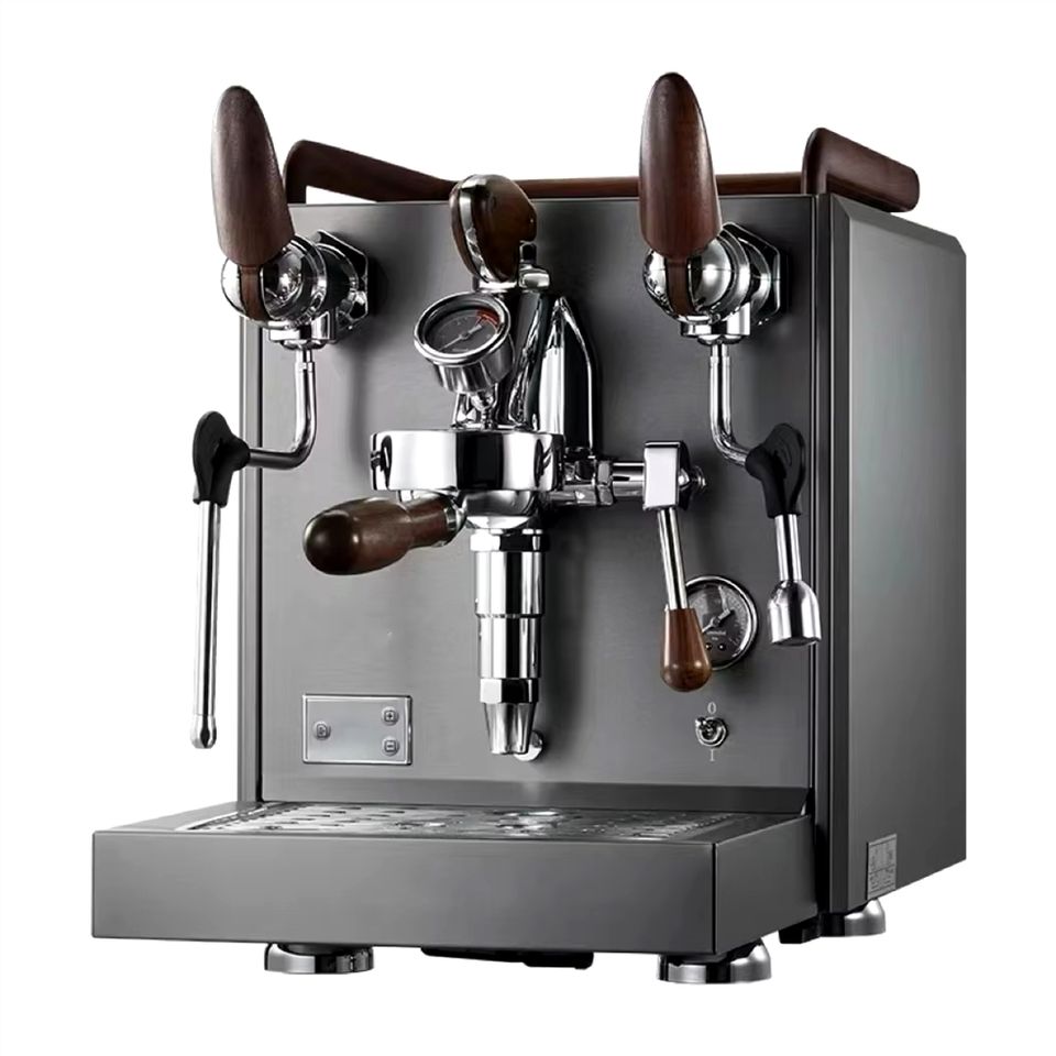 Silver Stainless Steel 30‑Cup Programmable Coffee Maker with Self‑Cleaning and Hot Water System