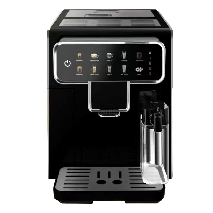 Compact Automatic Bean‑to‑Cup Espresso Machine with Milk Tank and One‑Touch Operation